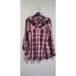 Alaskan Hardgear Shirt Womens 3X Red Button Up Long Sleeve Duluth Trading